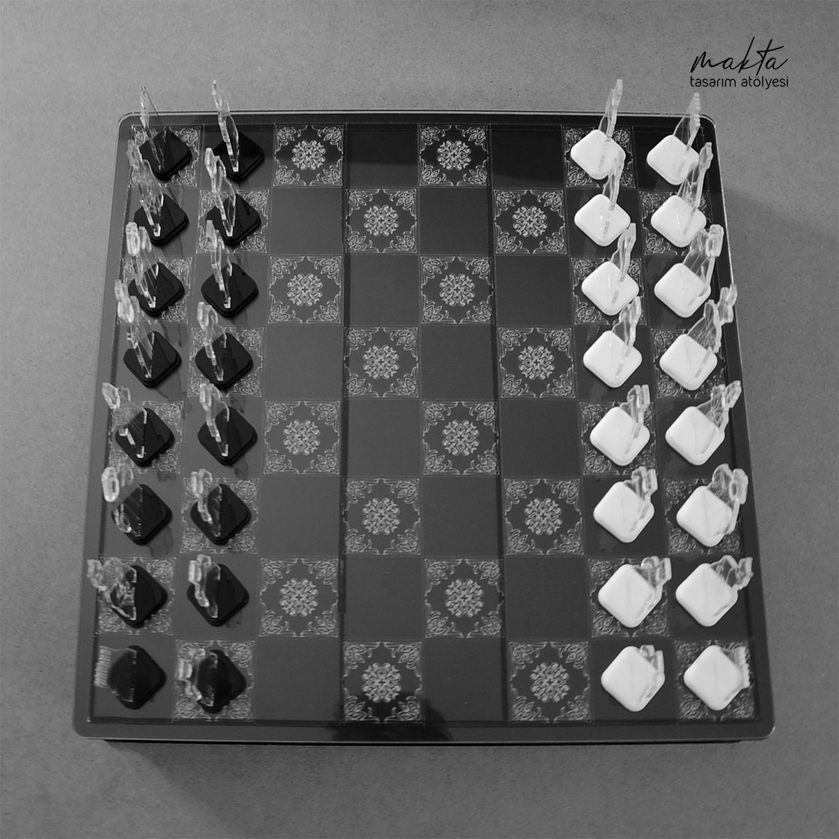 Osmanlı Satranç Seti - Ahşap Çekmeceli Kutu - Görsel 3