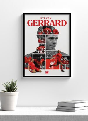 Steven Gerrard Çerçeveli Poster Tablo