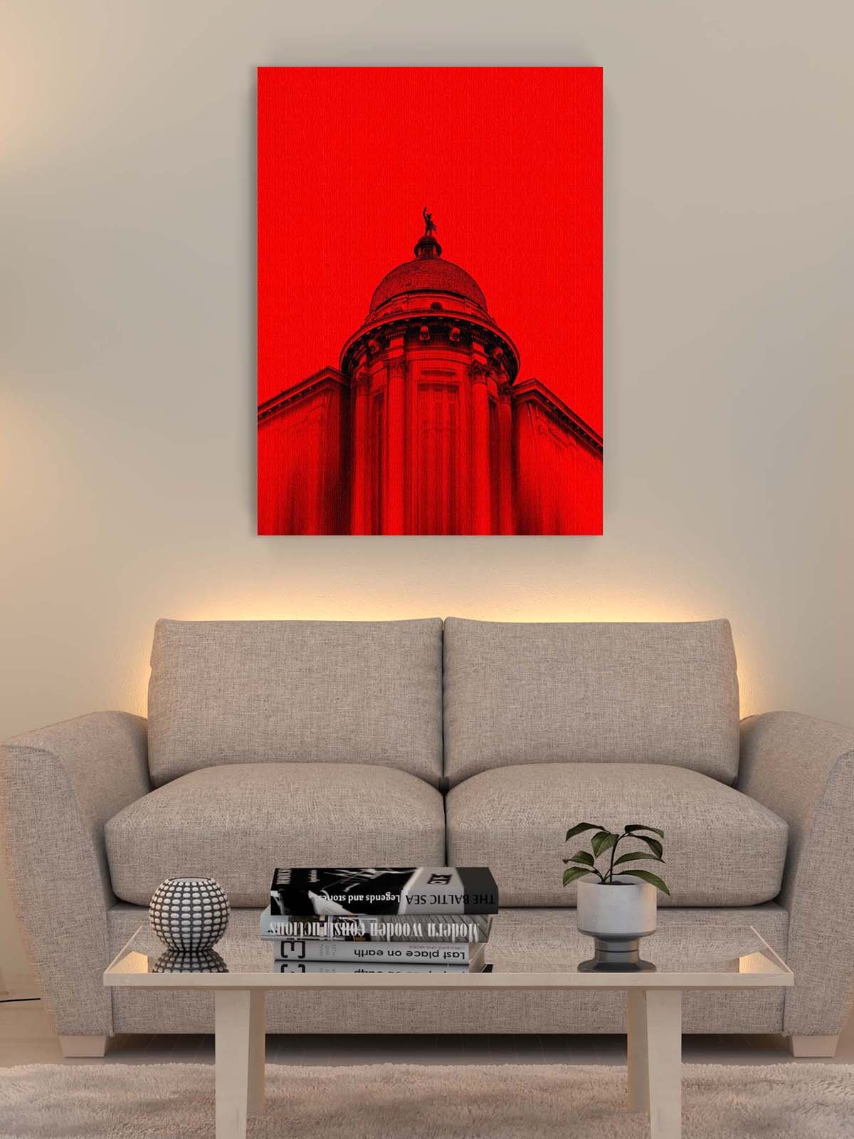 Red Surreal Temalı Kanvas Tablo