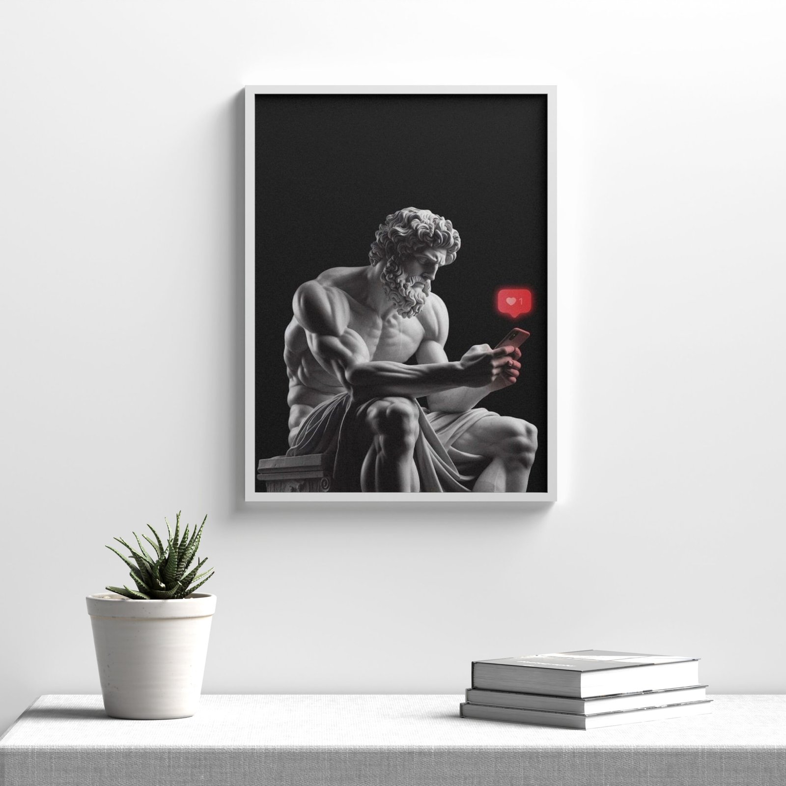 Erkek Heykel Çerçeveli Poster Tablo - Görsel 2